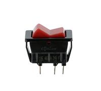 Restagraf - Interruptor basculante con indicador Rojo, 3 Pines, 18,3 x 36,3 mm, 24 V, 12 A, Juego de 1