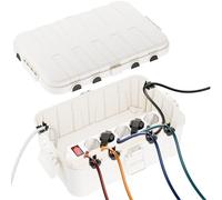 RESTMO Caja de Protección Extra Grande de Enchufe para Cable de Extensión, 32x22x13 cm, Caja de Cables Eléctrica Impermeable IP54 para Exteriores, Accesorios para Electricidad, Blanco