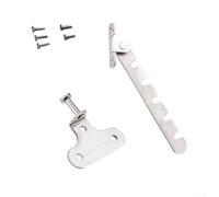 Restrictor de ventana ajustable de acero inoxidable, limitador de apertura de múltiples muescas para marco exterior para ventanas, tapón de seguridad resistente al viento (A)