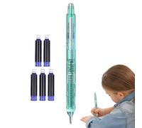 Retractable Fountain Pen, Smooth Writing Tool, 0,38 mm Fine Tip Ink Pen, Leak Resistant Design with 5 Refillable Cartridges, Ideal para Notebook, Sketching, Journaling, School, Art Projects