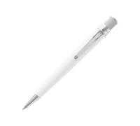 Retro 1951 Tornado™ Classic - Bolígrafo de punta rodante, color blanco, brilla en la oscuridad