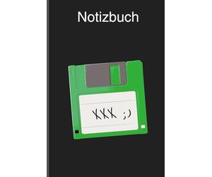 Retro Diskette Notizbuch lustig 90er Floppy Design nostalgie journal vintage humor geek: Notizheft tagebuch schreibheft notebook notizen computer oldschool büro witzig geschenk idee