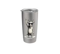 Retro Goat Rock Music Graphic Hombres Niños Mujeres Cabra Divertida Vaso térmico de acero inoxidable de doble pared