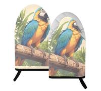 Retro Parrot Simple - Manopla y soporte para ollas resistentes al calor de 204.4 °C, guantes de horno y soportes para ollas para barbacoa, 9.5 x 6 pulgadas, 2 unidades