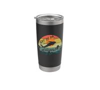 Retro Sci-Fi Llegar al Chopper Vaso térmico de acero inoxidable de doble pared