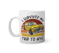 Retro Tom I Survived My Trip To NYC New York Taza Blanca 330ml