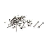 RETYLY M2 X 20 Mm Hexagonal Largo Casquillo Moleteado TORNILlos Pernos Tuercas Juego de 20 Piezas