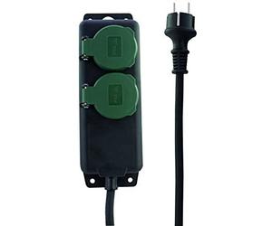 Rev 0512467555 base múltiple 1,4 m 2 salidas ac exterior negro, verde