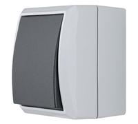 REV AquaForm 0510295777 AquaForm - Interruptor en cruz (IP44, bipolo, superficie superficial), color gris