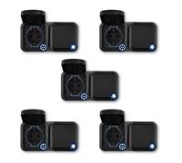 REV AquaStorm Sparset - Juego de 5 enchufes con interruptor de luz, para ambientes húmedos, IP55, horizontal, 230 V, 16 A, color antracita