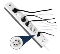 REV Combi Multiple Socket Outlet 6-fold + 2x USB 1,4m + SP marca