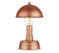 REV Lámpara de mesa LED inalámbrica Classic - Lámpara de mesa con táctil, regulable (10-100%), 65 lm, luz blanca cálida, lámpara de mesa para interior, color cobre