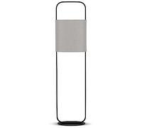 REV Lámpara de pie Cesolo - Lámpara de lectura con interruptor y casquillo E27, altura 138 cm, pantalla de tela, lámpara de pie para salón y dormitorio, color marrón