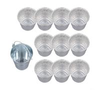 Revestimiento de cubo de grasa con 10 insertos de bandeja de goteo de aluminio para traeger para parrilla de pellets PitBoss, piezas de repuesto de metal galvanizado para barbacoa al aire libre