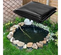 Revestimiento de estanque resistente, lona negra para piscina de jardín flexible, membrana impermeable para piscinas de peces, base duradera para grandes proyectos
