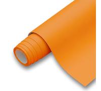 Revestimiento de Vinilo Autoadhesivo Profesional para Pared, Puertas, Muebles, Cocina y Baños - Naranja KS1833 - Sin Obra - Alta Resistencia - Envío desde España - 62 x 100 cm
