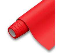 Revestimiento de Vinilo Autoadhesivo Profesional para Pared, Puertas, Muebles, Cocina y Baños - Rojo KS1817 - Sin Obra - Alta Resistencia - Envío desde España - 62 x 200 cm