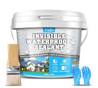 Revestimiento impermeable transparente - sellador a base de agua impermeable, impermeabilizante para interiores y exteriores, sellado de plástico líquido para techos, paredes
