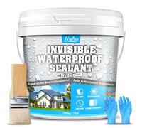 Revestimiento impermeable transparente - sellador a base de agua impermeable, impermeabilizante para interiores y exteriores, sellado de plástico líquido para techos, paredes (Transparent, 2000g)