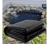 Revestimiento para estanque de alta resistencia de 5x8m 6x10m 8x12m 10x15m prefabricado grande para peces o koi, base de cascada, fuentes y jardines, membrana impermeable negra para piscinas(8x12m)