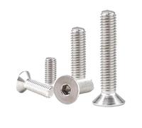 Revive Furniture Tornillo avellanado hexagonal M1.6 M2 M2.5 M3 M4 M5 M6 M8 M10 304 Tornillos hexagonales de cabeza plana de acero inoxidable 2-100 piezas(12mm,M8 (5pcs))