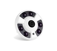 REVODATA 5MP Cámara IP Fisheye PoE Cámara Seguridad Interior,CCTV Interior Cámara Seguridad 1.7mm Lente 180° Ángulo Visión,6 LED IR Visión Nocturna P2P Detección Movimiento (IF02-P-HS)