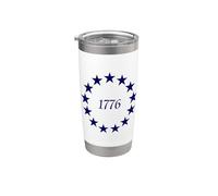 Revolución Americana 13 colonias 1776 13 estrellas Vaso térmico de acero inoxidable de doble pared