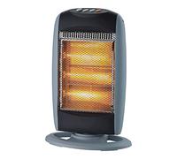 RevolutionLine - Estufa Calefactor portátil con 3 tubos de cuarzo | Calentador eléctrico de bajo consumo con 3 potencias: 400W, 800W y 1200W | Ideal para el hogar y oficina | Termostato y temporizador