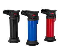 RevolutionLine Mechero soplete de gas, Flambeador, gratinador repostería y cocina, Encendedor recargable con gas estándar, Regulador de potencia de la llama, Sistema seguridad anti encendido, Pequeña