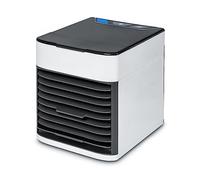 RevolutionLine - Mini Aire Acondicionado Portátil | Ventilador USB portátil con 3 velocidades y luz | Enfriador y purificador del aire sin aspas | Aire Acondicionado sin ruido para el verano