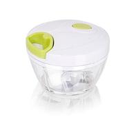 RevolutionLine - Picadora manual de alimentos, trituradora de verduras, minipicadora para trocear frutas | Cortador de Carne y Verduras | Picadora Manual de 3 cuchillas con Cuerda | Capacidad: 400ml