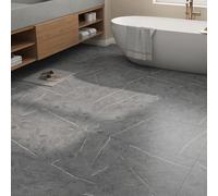 ReWallpaper Mármol Suelo Vinilico Autoadhesivo Gris Oscuro PVC Azulejos De Cocina Antideslizante Piso Baño 30cmx30cm Gris Baldosas Adhesivas Suelo Marmol para Dormitorio Gimnasio 3 Baldosas