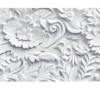 ReWallpaper Papel Pintado Pared Flores Vintage Vinilo Adhesivo Muebles Blanco Roto Papel Pared 3d Autoadhesivo para Baño Impermeable Papel Tapiz Paredes Habitacion 3d Efecto Rollo 44.5cm×3m