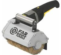 REX 200, lijadora renovadora exterior de FARTOOLS. Potencia: 1800 W. Diámetro del abrasivo: 120 mm. Longitud del abrasivo: 200 mm. Velocidad de rotación: 900-3000 RPM. Incluye colector de polvo