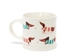 Rex London Taza de cerámica de 350 ml, diseño de perro salchicha