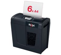 ACCO REXEL Destructora de papel Secure X6 - Corte en partículas, P4, 6 hojas, 10 L, negra