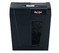 ACCO REXEL Destructora de papel Secure X8 – Corte en partículas P-4, 8 hojas, 14L, silenciosa, negra