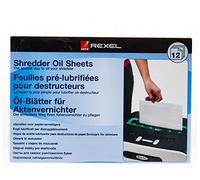 ACCO REXEL Hojas lubricantes para destructora 2101948 – Pack de 12, tamaño A5