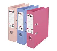 Rexel 2115711 - Pack 3 Archivadores A4 mm (rosa, azul, melocotón)
