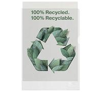 Rexel Carpetas de reciclaje A4, polipropileno extrafuerte en relieve, 100 micras, paquete de 100, 2115704