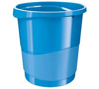 Rexel Choices 2115619 - Cubo de basura, plástico, capacidad de 14 litros, color azul
