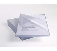 Rexel Nyrex Premium 2102211 - Carpeta de documentos antideslizante A4, con relieve transparente, extrafuerte, 130 mics, plegado en L, paquete de 25