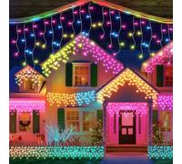 REYLAX Smart Luz de Carámbano 20M 598LEDs RGB Cortina Luces Navidad IP67 Impermeable Guirnalda Luces Exterior con Cambio de Color Decoración Dinámica Inteligente para Jardín Fiesta Navidad