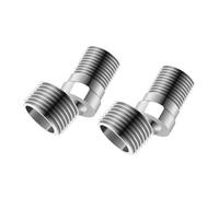 RGYBAO Adaptador de Grifo de Ducha de Acero Inoxidable 360 Grados Ajustable en Ángulo Curvado Base Extendida Junta de Esquina de Cabezal de Ducha en Ángulo