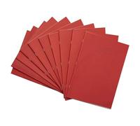 Rhino - Cuaderno (A4, 32 páginas, 10 unidades, a rayas de 12 mm), color rojo