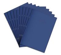 Rhino Cuaderno de ejercicios de gran tamaño de papelería | 13 x 9 | 48 páginas | F8M | Recursos de aprendizaje | Libros escolares | Azul oscuro
