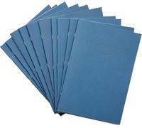 Rhino Cuaderno de ejercicios de papelería | A4 | 32 páginas | 8 mm a rayas con margen | azul claro | libros escolares | paquete de 10
