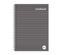 Rhino Cuaderno de tapa dura A5 con encuadernación de alambre, 8 mm, 160 páginas, 1 paquete