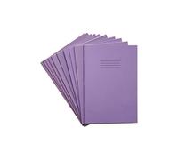Rhino F12 - Cuaderno de rayas (A4, 48 páginas, 10 unidades), color morado