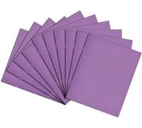 Rhino F8M - Cuaderno de rayas (A4, 48 páginas, 10 unidades, 200 x 165 mm), color morado